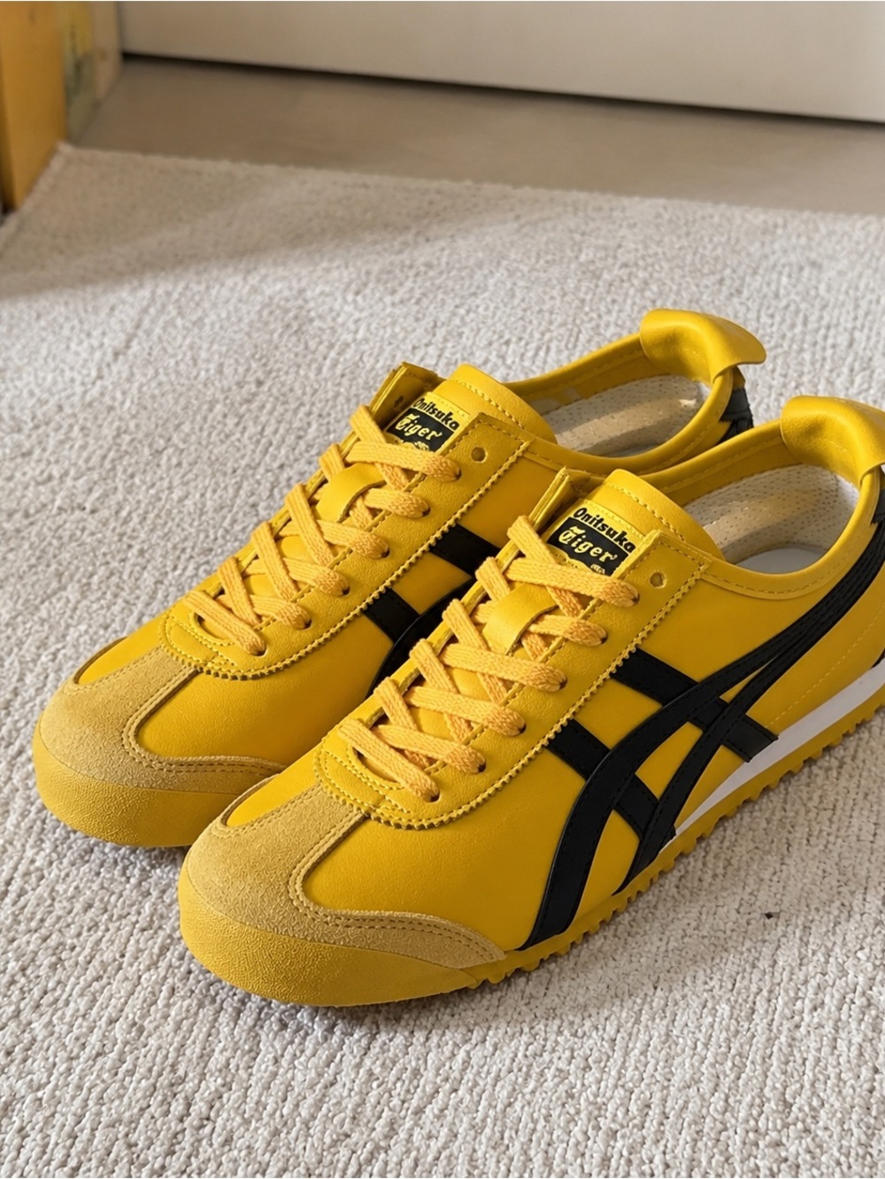 Onitsuka Tiger by Asics Mexico 66 Men's Sneakers in Yellow with Black Stripes